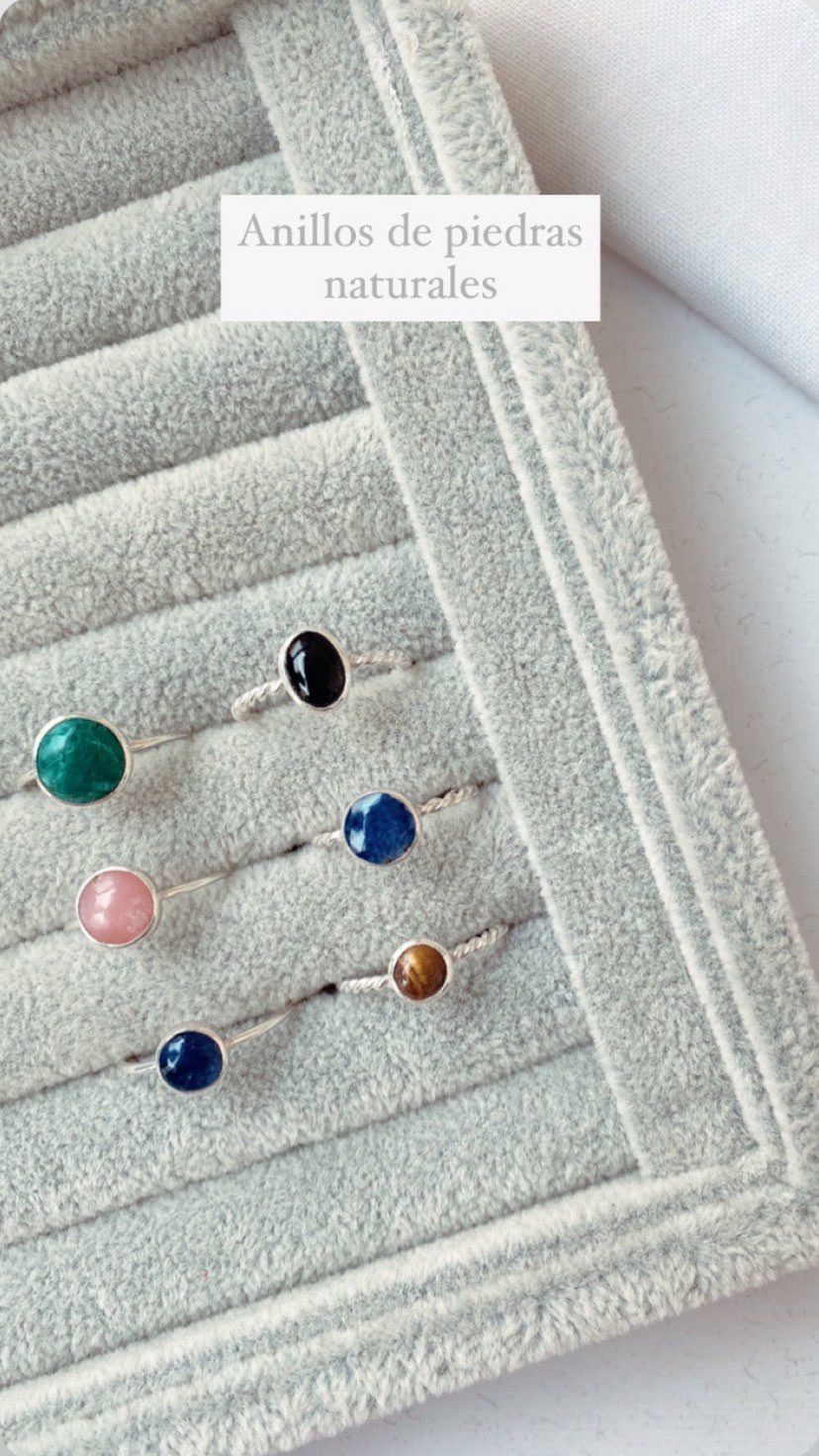 Anillos con Piedras (6 colores)
