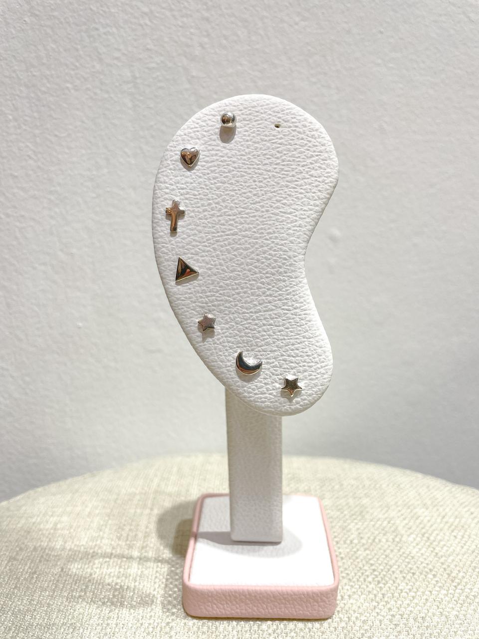 Set 7 Studs Oro Rosado