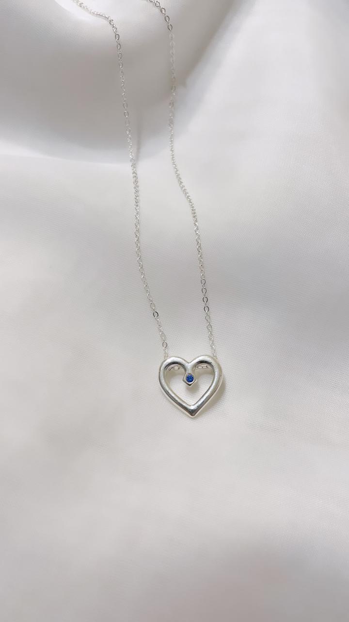 Collar Corazón con Gema