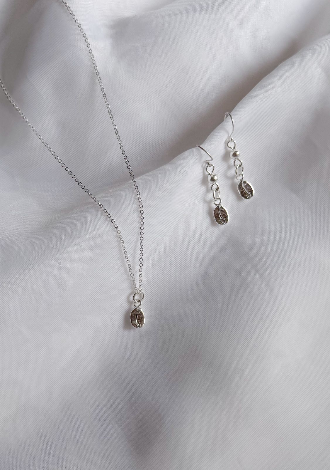 Conjunto Grano de Café Plata